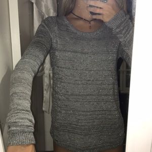 Hollister sparkly grey sweater